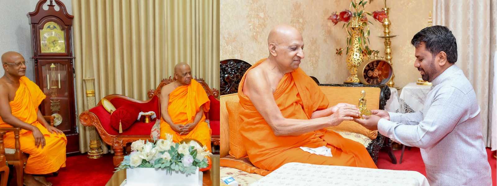 ජනපති මල්වතු, අස්ගිරි මහා නා හිමිවරුන් බැහැ දකී